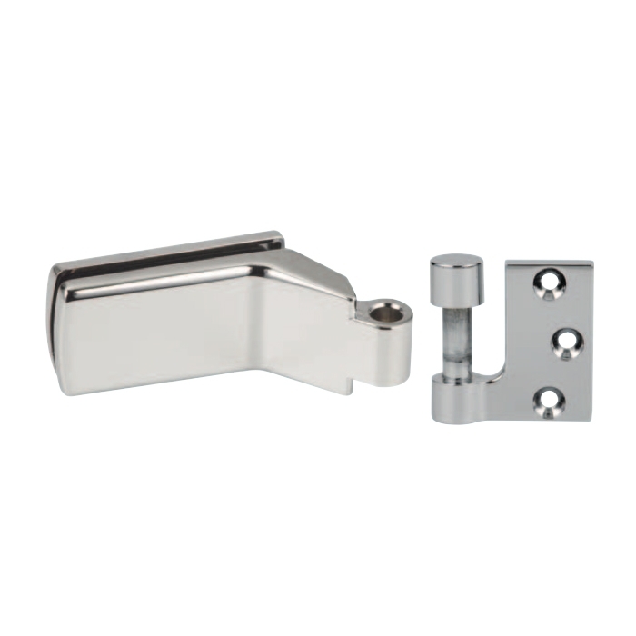 Charnire de porte en verre sans arrt, avec platine rversible