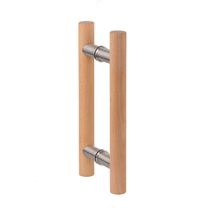 Bton de marchal en bois massif avec 2 fixations en inox