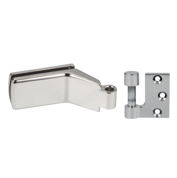 Charnire de porte en verre sans arrt, avec platine rversible