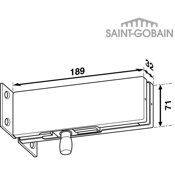Raccordement d'imposte mur B-Twist SEVAX